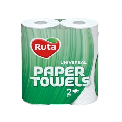 Полотенца бумажные Ruta Universal двухслойные белые 2 рулона Полотенца бумажные Ruta Universal двухслойные белые 2 рулона