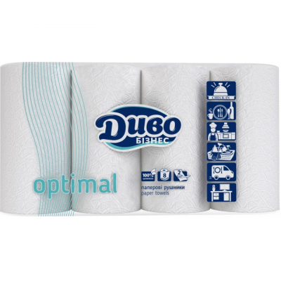 Полотенца целлюлозные «ДИВО Бизнес OPTIMAL», по 8 рул., на гильзе, 2-х слой, белый Полотенца целлюлозные «ДИВО Бизнес OPTIMAL», по 8 рул., на гильзе, 2-х слой, белый