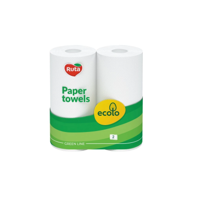 Полотенца бумажные 2 шт Ecolo двухслойные м/уп Полотенца бумажные 2 шт Ecolo двухслойные м/уп