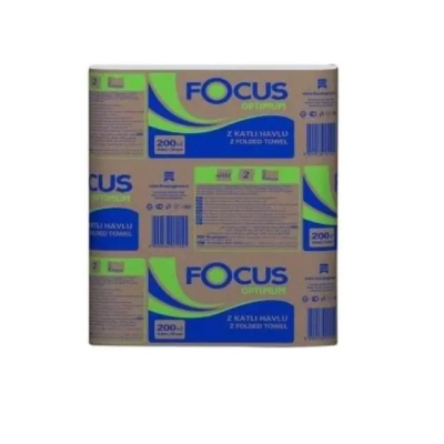 Рушники паперові FOCUS OPTIMUM, Z-складання, 200 арк., 240x200мм, 2 шар Рушники паперові FOCUS OPTIMUM, Z-складання, 200 арк., 240x200мм, 2 шар