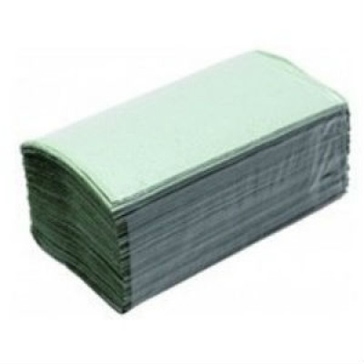Бумажные полотенца макулатурные V-укладка зеленые 200 листов Бумажные полотенца макулатурные V-укладка зеленые 200 листов