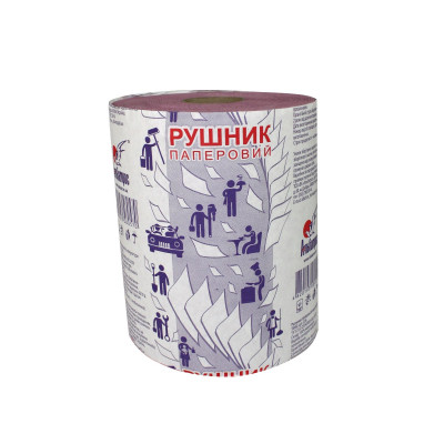 Рушники рулонні макулатурні 280 аркушів рожеві Рушники рулонні макулатурні 280 аркушів рожеві