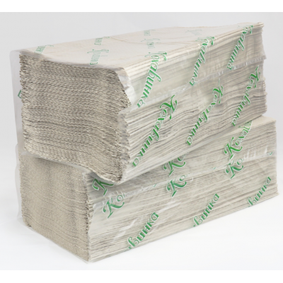 Рушники паперові макулатурні сірі V-складання 170 листів Рушники паперові макулатурні сірі V-складання 170 листів