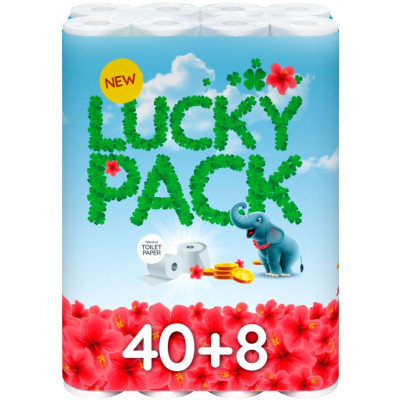 Туалетний папір Ruta Lucky pack білий 48 рулонів Туалетний папір Ruta Lucky pack білий 48 рулонів