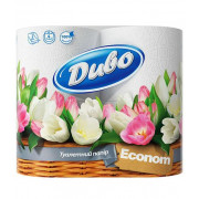 Папір туалетний Диво Економ 2-шаровий на гільзі  біла целюлоза 4 рулона