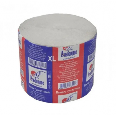 Бумага туалетная макулатурная однослойная 45 м Альбатрос Бумага туалетная макулатурная однослойная 45 м Альбатрос