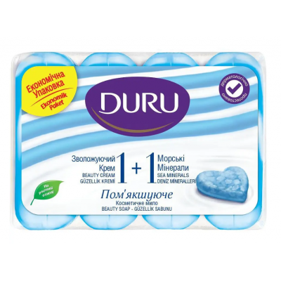 Мыло Duru 1+1 Soft Sensations Морские минералы с увлажняющим кремом 4 шт. по 80 г Мыло Duru 1+1 Soft Sensations Морские минералы с увлажняющим кремом 4 шт. по 80 г