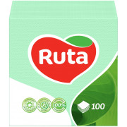 Серветки Ruta зелені одношарові 24х24 см 100 листів