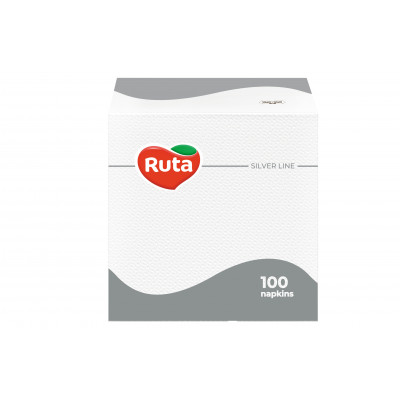 Салфетка бумажная однослойная Ruta 24х24 100 листов белая Салфетка бумажная однослойная Ruta 24х24 100 листов белая