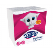 Серветка паперова Standart 1-шарова 24х24 см 100 аркушів біл...