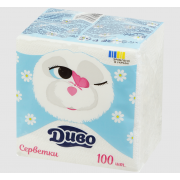 Серветки паперові "Диво" 240*240, 100шт., Білий