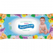 Салфетки влажные Baby chamomile Superfresh15 шт с экстрактом ромашки