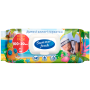 Салфетки влажные детские, Mega Pack, 120шт., Summer Fresh
