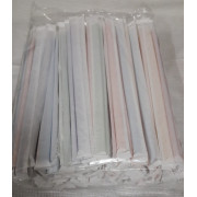 Трубочка Гофра 4,8 миллиметра в индивидуальной упаковке 22 сантиметра (200 штук)