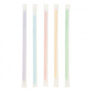 Трубочка Гофра 4,8 миллиметра в индивидуальной упаковке 22 сантиметра (200 штук)