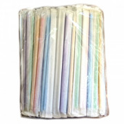 Трубочка Гофра 4,8 миллиметра в индивидуальной упаковке 22 сантиметра (200 штук)