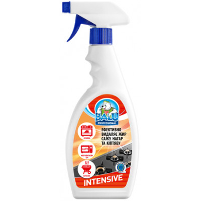 Профессиональное средство для мытья кухни и гриля Balu Intensive с распылителем 550 мл Профессиональное средство для мытья кухни и гриля Balu Intensive с распылителем 550 мл