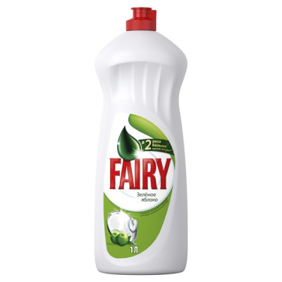 Средство для мытья посуды FAIRY Зеленое яблоко (1 литр) Средство для мытья посуды FAIRY Зеленое яблоко (1 литр)