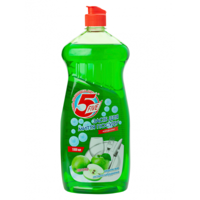 Моющее средство для посуды Яблоко Five 1л Моющее средство для посуды Яблоко Five 1л
