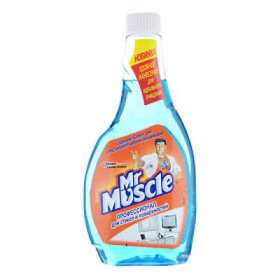 Засіб містер Мускул для скла Професіонал Блакитний (змінна пляшка, 500 мл) Засіб містер Мускул для скла Професіонал Блакитний (змінна пляшка, 500 мл)