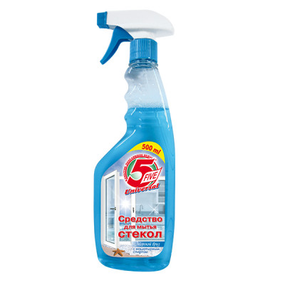 Средство для мытья стекол Five Морской бриз дозатор (500 миллилитров) Средство для мытья стекол Five Морской бриз дозатор (500 миллилитров)