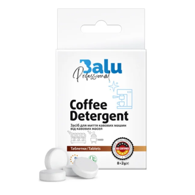 Засіб для видалення кавових олій BALU СOFFEE DETERGENT (таблетки) 16 г Засіб для видалення кавових олій BALU СOFFEE DETERGENT (таблетки) 16 г