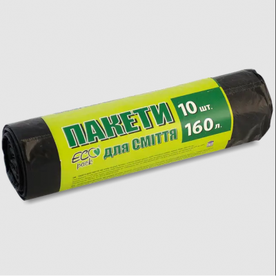 Пакеты для мусора из прочного материала на 160 литров 10 штук Пакеты для мусора из прочного материала на 160 литров 10 штук