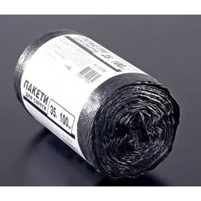 Пакеты для мусора Такие Паки 35 литров 7 мкм 450*550 100 штук черные Пакеты для мусора Такие Паки 35 литров 7 мкм 450*550 100 штук черные