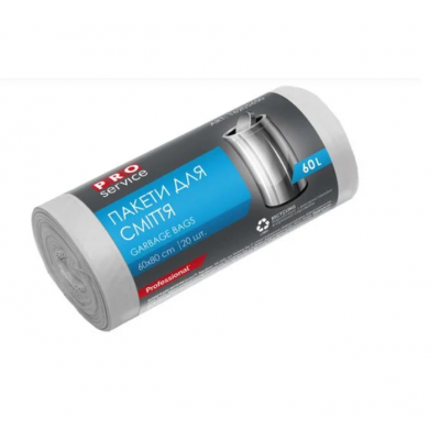 Пакеты для мусора 60л/20 шт белые п/е ХД 60*80 PRO 1/25 Пакеты для мусора 60л/20 шт белые п/е ХД 60*80 PRO 1/25