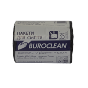 Пакеты для мусора 35л/100шт BuroClean 450х550мм черные, 7мкм