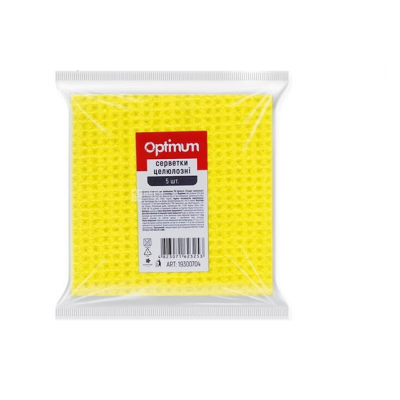 Салфетки для уборки Optimum влаговпитывающие целлюлозные 15,5х15,5 см 5 штук Салфетки для уборки Optimum влаговпитывающие целлюлозные 15,5х15,5 см 5 штук