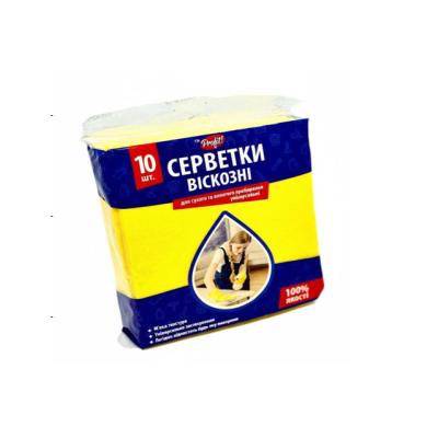 Серветки віскозна 10 шт. розмір 30*36 тм Profit Pro Серветки віскозна 10 шт. розмір 30*36 тм Profit Pro