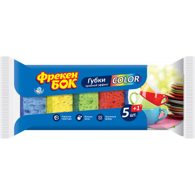 Губка кухонная Фрекен БОК Color 5+1 шт Губка кухонная Фрекен БОК Color 5+1 шт
