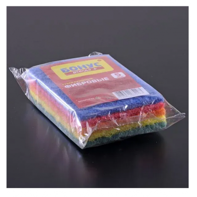 Губка-скребок фибровые 5 шт Губка-скребок фибровые 5 шт