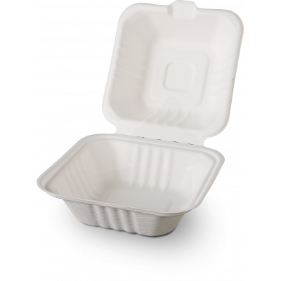 Ланч-бокс 200х200х75 мм для бургера з цукрової тростини 50 шт Ланч-бокс 200х200х75 мм для бургера з цукрової тростини 50 шт