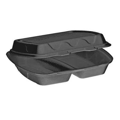 Ланч-бокс зі спіненого полістиролу чорний 240х210х70мм 2-дел. 125 шт Ланч-бокс зі спіненого полістиролу чорний 240х210х70мм 2-дел. 125 шт