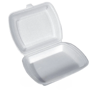 Ланч-бокс зі спіненого полістиролу білий 240х210х70мм 1-дел....