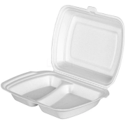 Ланч-бокс зі спіненого полістиролу білий 240х210х70мм 2-дел....