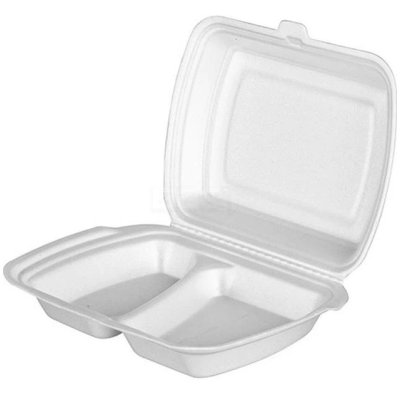 Ланч-бокс зі спіненого полістиролу білий 240х210х70мм 2-дел. 125 шт Ланч-бокс зі спіненого полістиролу білий 240х210х70мм 2-дел. 125 шт