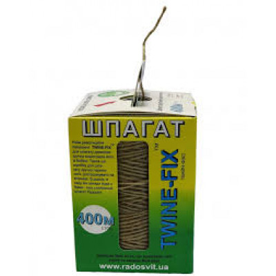 Шпагат жгутовый трехнитковый 400 м/бабина (коробка Twine-Fix) Шпагат жгутовый трехнитковый 400 м/бабина (коробка Twine-Fix)