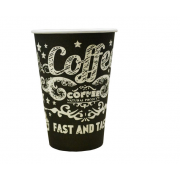 Стаканчики паперові одноразові 340 мл кольорові its coffee oclock 340 мл 50 штук