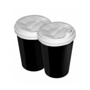 Стакан бумажный черный 340 мл 50штук в упаковке