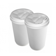 Стакан паперовий білий 250 мл 50 штук в упаковці