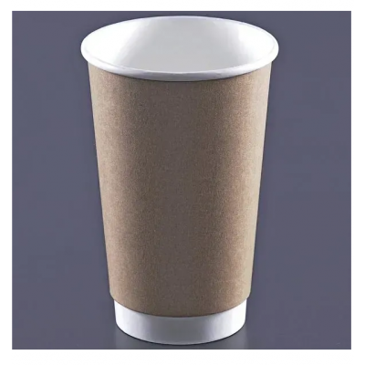 Стакани паперові 2-шарові 500 мл крафт гладкі 20 штук Стакани паперові 2-шарові 500 мл крафт гладкі 20 штук