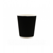 Стакани гофровані 250 мл чорні  25 штук