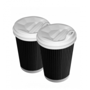 Стаканы бумажные 175 мл черные 25 штук