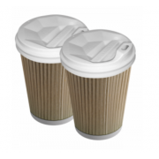 Стакани гофровані 250 мл крафт 25 шт