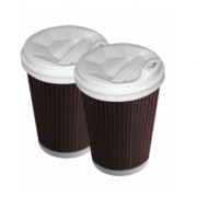 Стаканы гофрированные 110 мл коричневый 25 шт