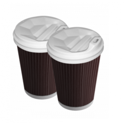 Стакани гофровані 350 мл коричневий 25 шт Стакани гофровані 350 мл коричневий 25 шт