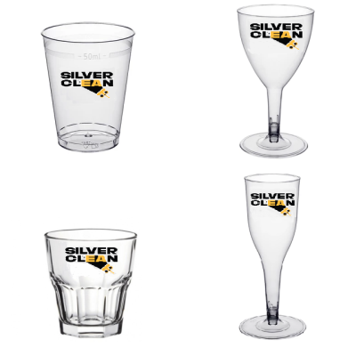 Бокалы и рюмки стеклопластик с логотипом под заказ Бокалы и рюмки стеклопластик с логотипом под заказ